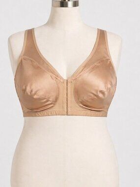 Glamorise Magic Lift with Posture Back Support Bra Size 48G Beige Tan 1265